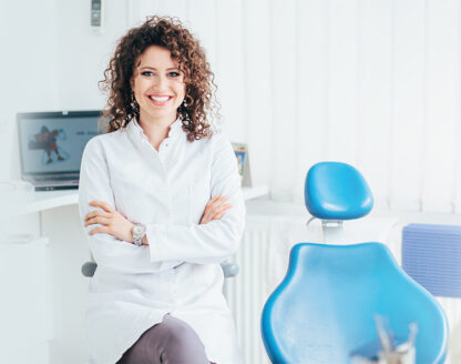 Dentist at dental clinic 